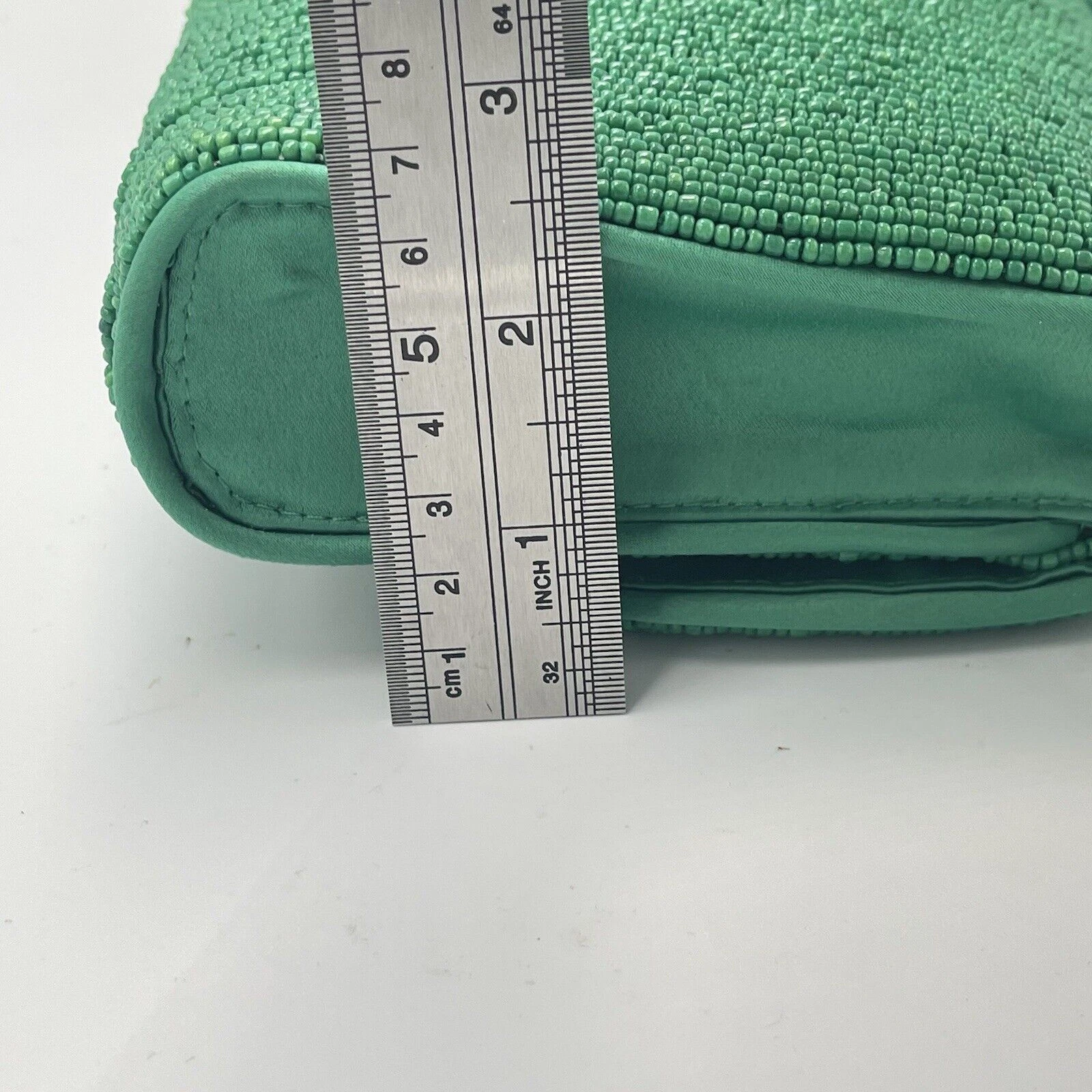 WANDLER J. nuova con etichetta Borsa a tracolla Crew Kelly verde RARA HTF Firenze convertibile pochette con perline