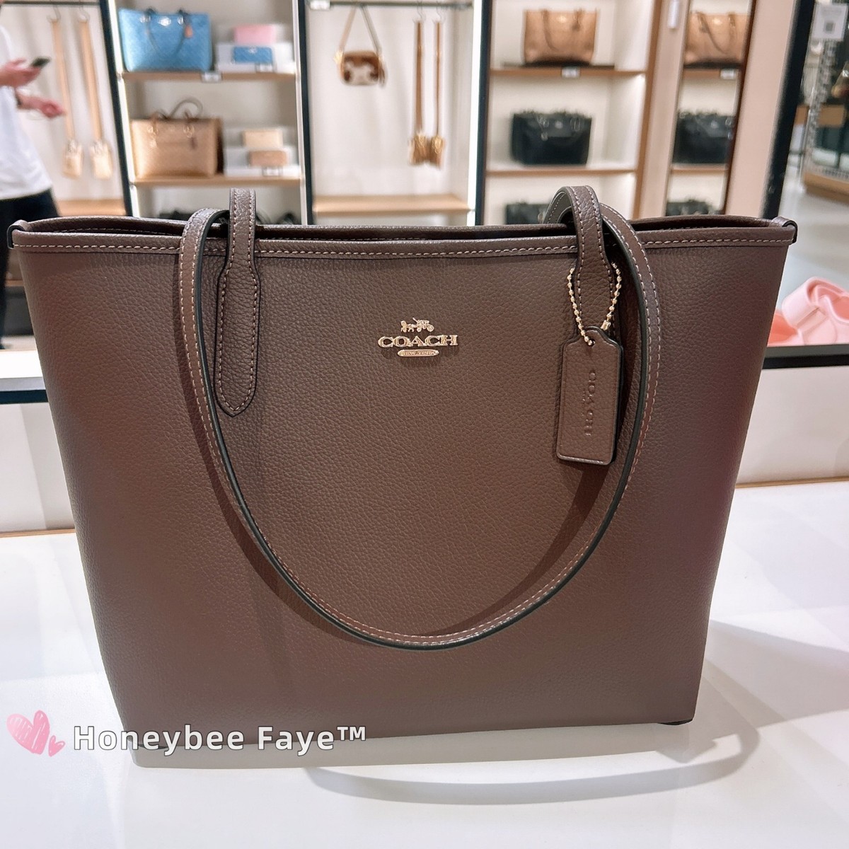 NWT COACH Medium City Tote Bag In Signature Canvas CDX82/CDX83 | eBay