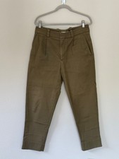 acne studios cropped khaki olive men's trousers