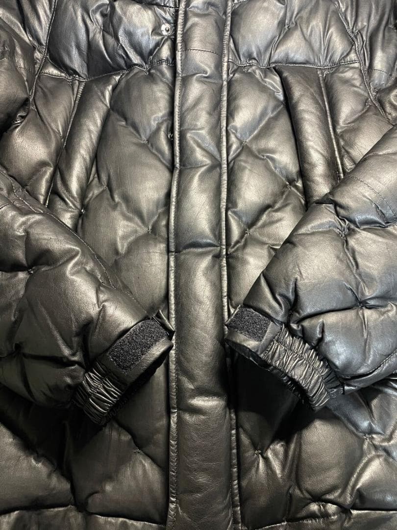 Backlash Kangaroo Leather Down Jacket S Black Mou… - image 6