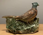McCoy Pottery 1959 Vintage Pheasant Planter Vase Vibrant Colors
