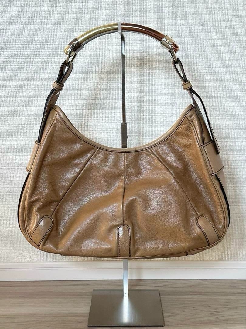 Borsa a tracolla Yves Saint Laurent Rive Gauche MOMBASA manico in metallo rara