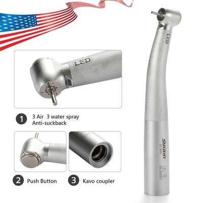 Dental Fiber Optic High Speed Handpiece 3 spray Compatible KAV Coupling SANDENT