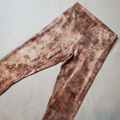 Lululemon 8 Align Pant 25'' Shine Diamond Dye Misty Shell Cacao Diffuse Dot Foil