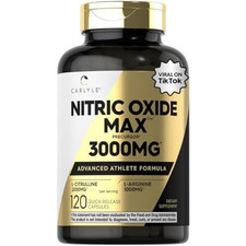 Nitric Oxide Supplement 3000mg 120 Caps Pre-Workout with L-Arginine L-Citrulline