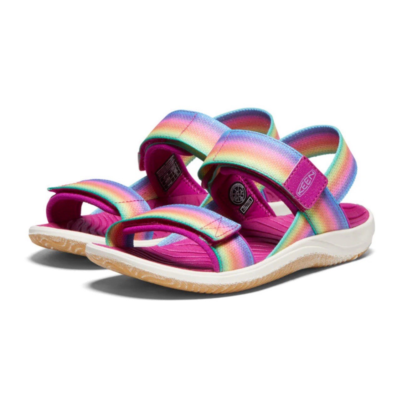 KEEN Sandali Elle Backstrap Arcobaleno Festival Fucsia Ragazze Taglia 4 Giovani Bambini