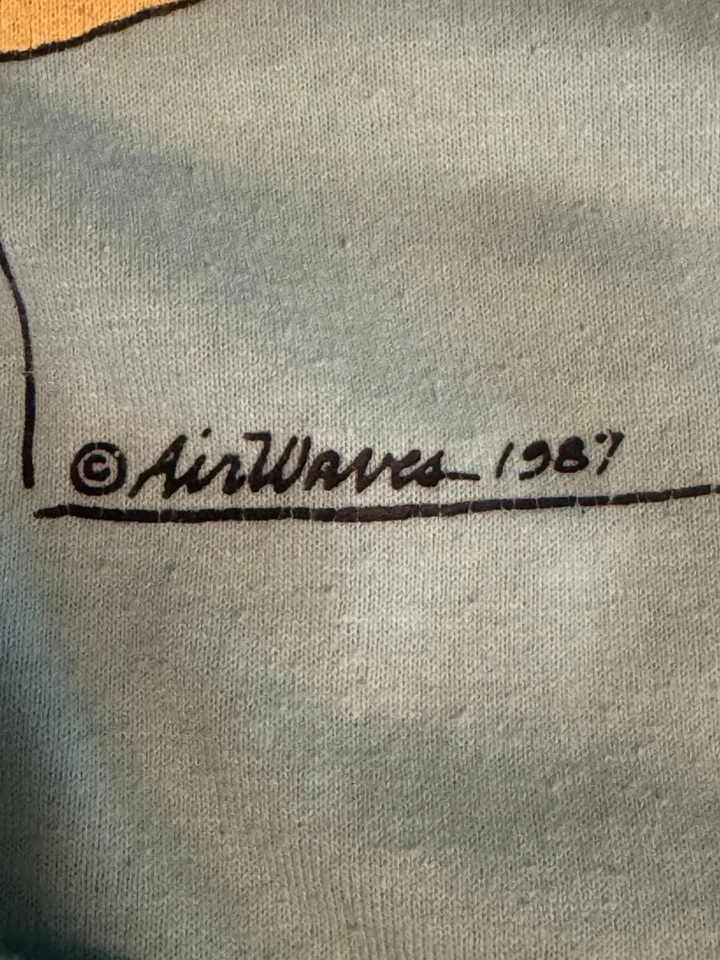 Vestido Camiseta Vintage Años 80 Mujer Moo Moo Muumuu Largo Punto Único Castillo de Arena Foto 3 de 4