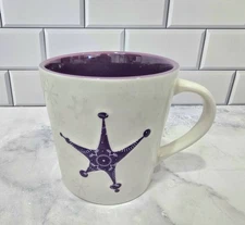 Starbucks Holiday 2006 Purple Star & Snowflakes Coffee Mug 17 fl. oz.