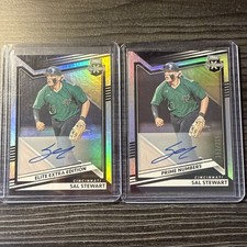 Sal Stewart 2022 Elite Extra Edition Autograph Refractor & /215 Prospect Card