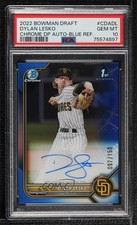 2022 Bowman Draft Chrome Pick Blue Refractor Dylan Lesko PSA 10 GEM MT Auto 0xh3