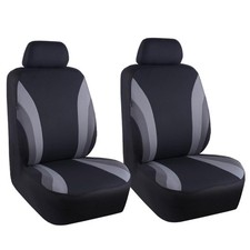 Car Front Seat Cover Set, Sporty Breathable Seat Covers with Removable Headre...