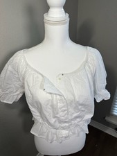 Gathered Scoopneck Top In Swiss-dot For Women