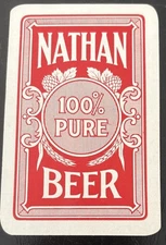 DR96 Swap Playing Cards 1 VINTAGE BEER BREWERY ADVT AUSTRALIAN NATHAN BEER