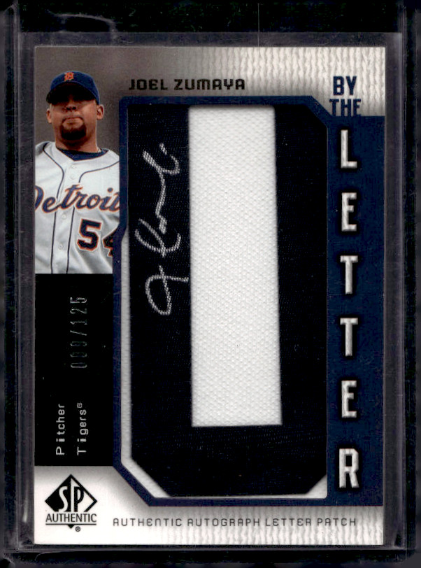 2006 SP Authentic By the Letter Auto Joel Zumaya #BL-JZ Letter "M" /125 