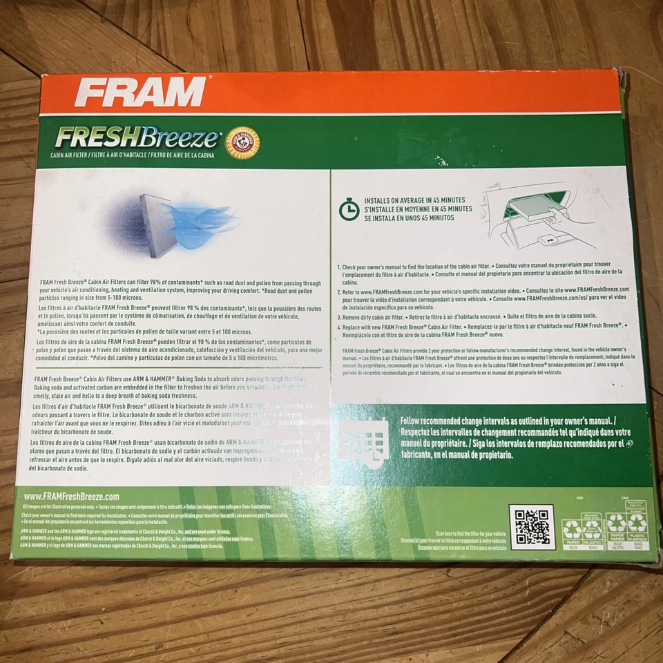 FRAM Cabin Air Filter For 2015-2022 Ford F-150 2017-2022 F-250 F-350 F-450 F-550 - Image 2 of 4