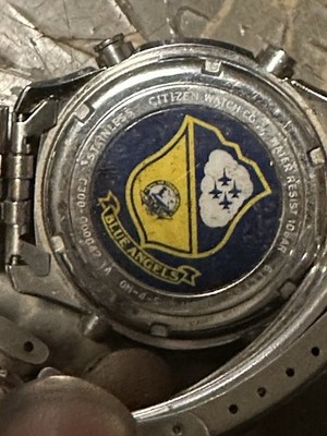 Citizen Blue Angels Pilot Stainless Steel Quartz Watch Blue Dial Water Resistant