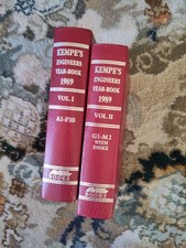 Kempe's Engineers Year Book 1989 Hardback, Volumes 1 2 Set - Very Good Condition