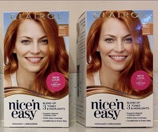 2 Boxes Clairol Nice n Easy 8SC Medium Copper Blonde Permanent Hair Color