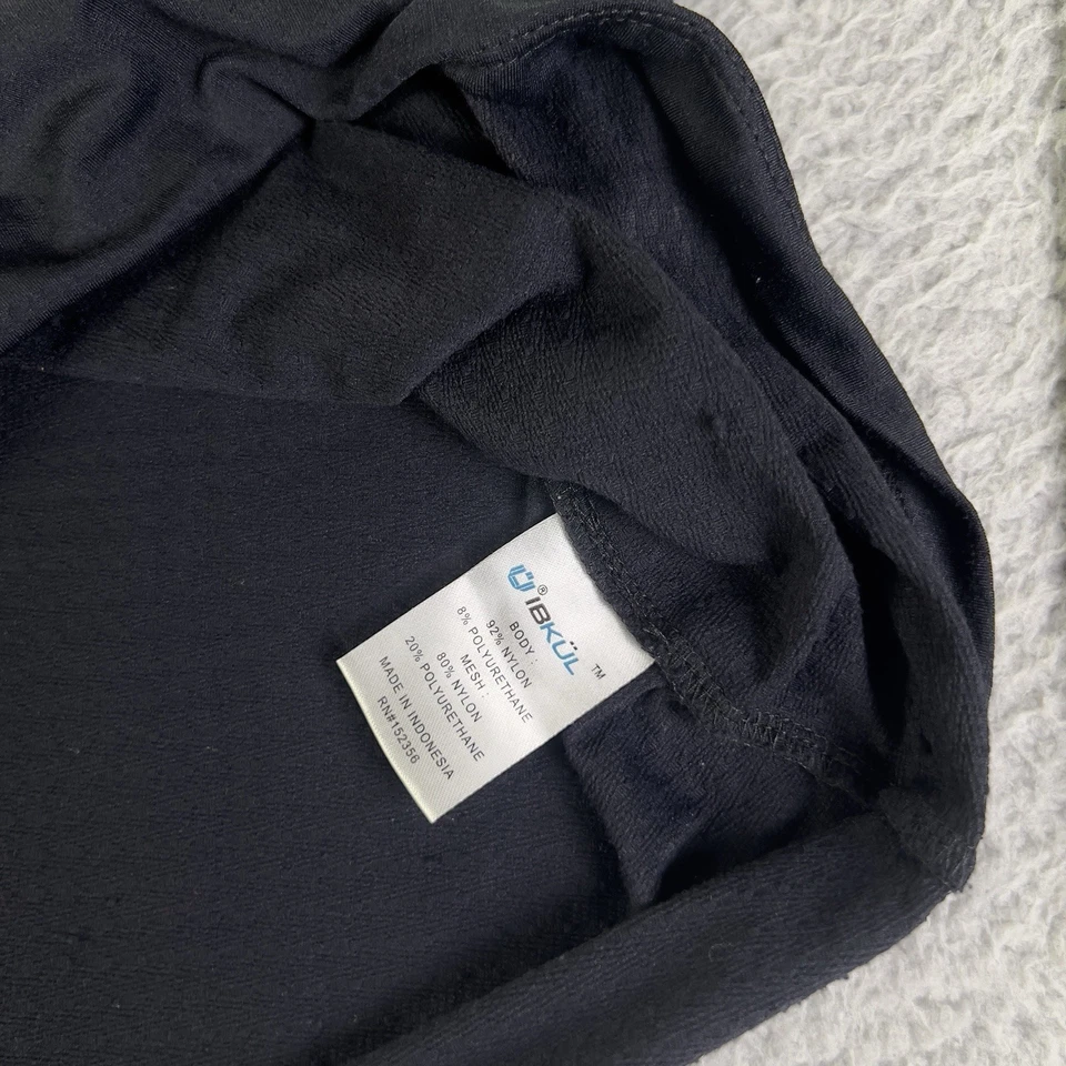 IBKUL Top Mujer L Negro 1/4 Cremallera Rendimiento Manga Larga Malla Pullover Activo Foto 4 de 4