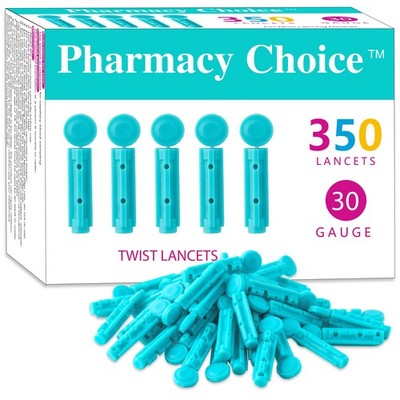 Pharmacy Choice Blood Lancets,Twist Top Lancets for Lancing Light Green 