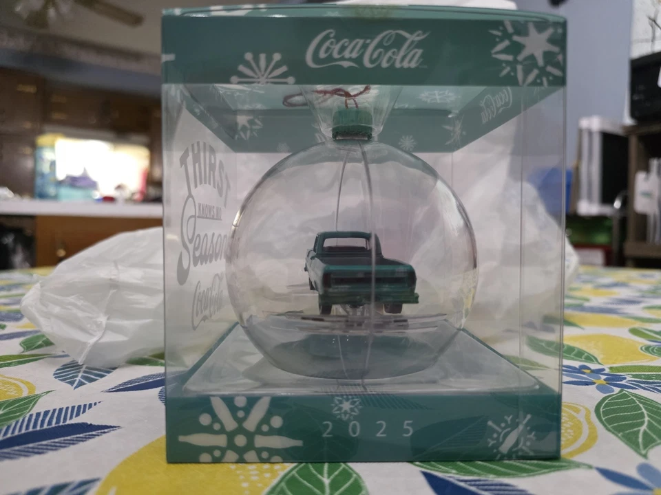 M2 Machines 2025 Coca-Cola 1969 Ford F-100 Ranger CHASE Christmas Ornament 1:64 - Image 4 of 4