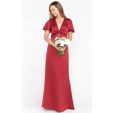 Show Me Your MuMu Rome Twist Gown Ruby Luxe Satin Small NWT