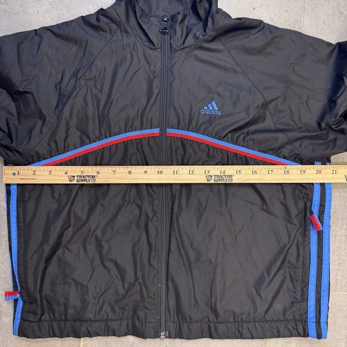 Chaqueta cortavientos Adidas negra vintage años 90 - mediana para mujer - Imagen 7 de 12