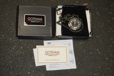 Gotham Gunmetal Pocket Watch with Chain