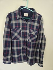 Boston Traders Men's Sherpa Lined Plaid Fleece Shirt Jacket Size XL FREE SHIP