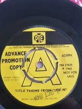 Barry Gray,DEMO,Joe 90/Hijacked,EX+,Pye,1968,Northern Soul,Mod,Gerry Anderson.