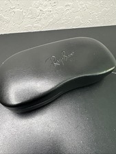 Ray Ban Sunglasses Eye Glasses Hard Case Only Clam Shell Black Leather