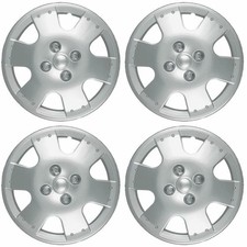 Set Of 4 Hubcaps 14 Inch Silver Abs Wheel Covers For 2000 - 2005 Toyota Echo