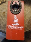 Budweiser Horseshoe Cast Metal Bottle Opener Plaque Clydesdale Horse Logo Euc — photo 1