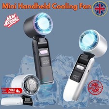 100 Turbo Speed Handheld Fan Portable Fold Desk Cooler Cooling Rechargeable UK