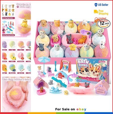 Bath Bombs 12 Pack with Surprise Toys Inside for Kids Fizzies