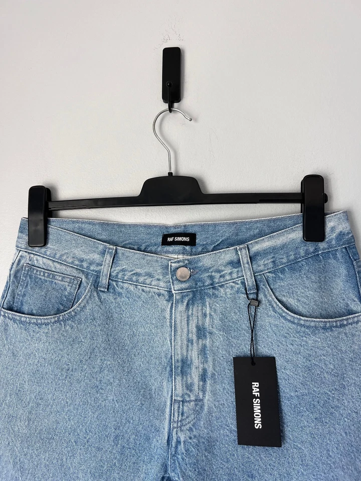 Pantalones Cortos Denim Raf Simons Destroyed - Talla 33 - Azul Foto 2 de 4