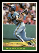 1984 Donruss Paul Molitor #107 Milwaukee Brewers HOF HIGH GRADE BEAUTY!