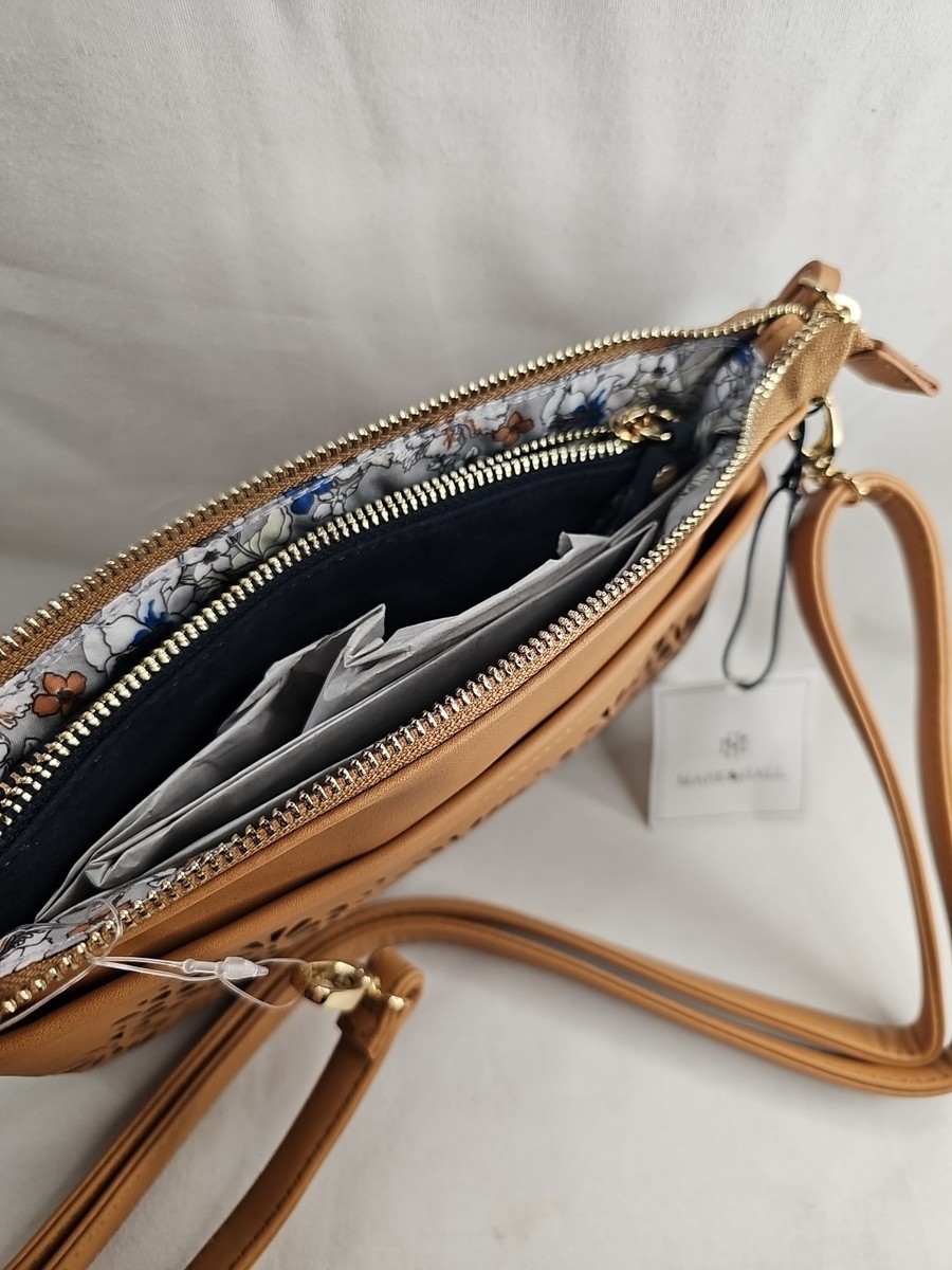 Mark and Hall convertable Bag Mark & Hall Cross Body Camel Tan Laser Cut Convertible Bag  main image 3