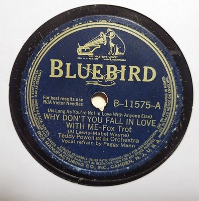 TEDDY POWELL Why Don't You Fall In Love With Me/Helpless BLUEBIRD 78RPM HEAR