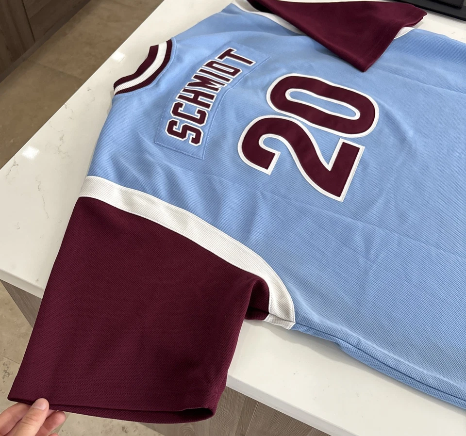 Camiseta de béisbol Nike x Cooperstown Collection Mike Schmidt #20 Phillies talla 2XL Foto 3 de 4