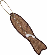 Hanging Cat Scratcher for Door Knobs Sisal Door Cat Scratching Mat Fish Shaped S