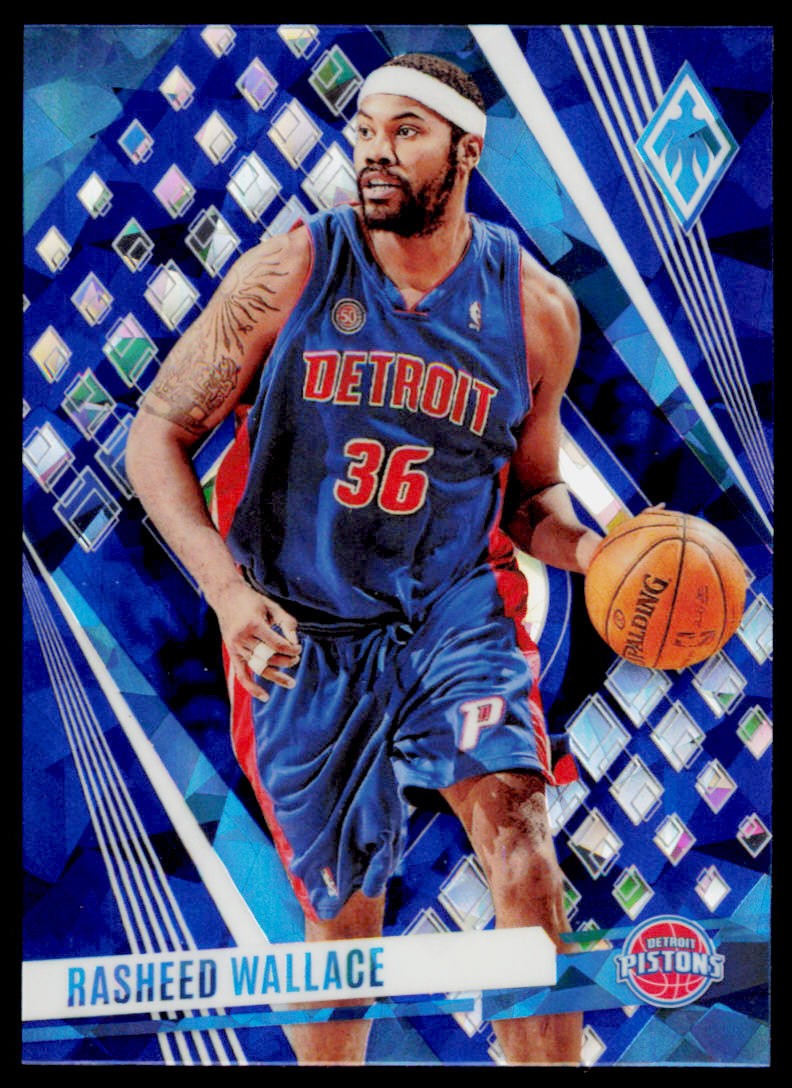 2023-24 Panini Phoenix Rasheed Wallace 33 Phoenix Blue Ice Detroit Pistons