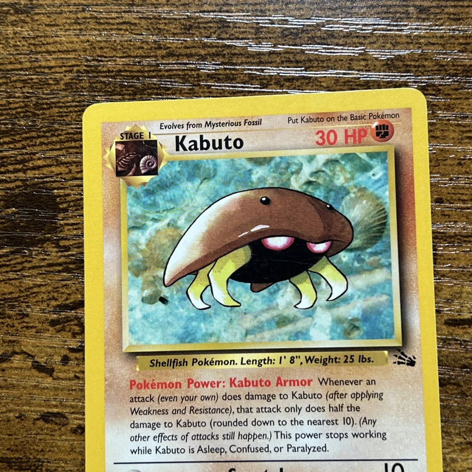 Kabuto Fossil 50/62 Common Unlimited Pokemon Card Vintage LP - Image 2 of 4