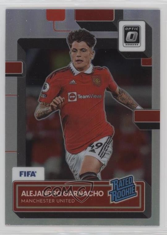 2022 Panini Donruss Rated Optic Holo Prizm Alejandro Garnacho #199 Rookie RC rf2