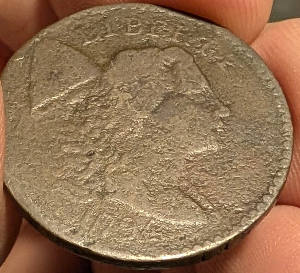 1794 S-51 R-5 Scarce  Liberty Cap Large Cent Coin 1c  - Image 2 of 4