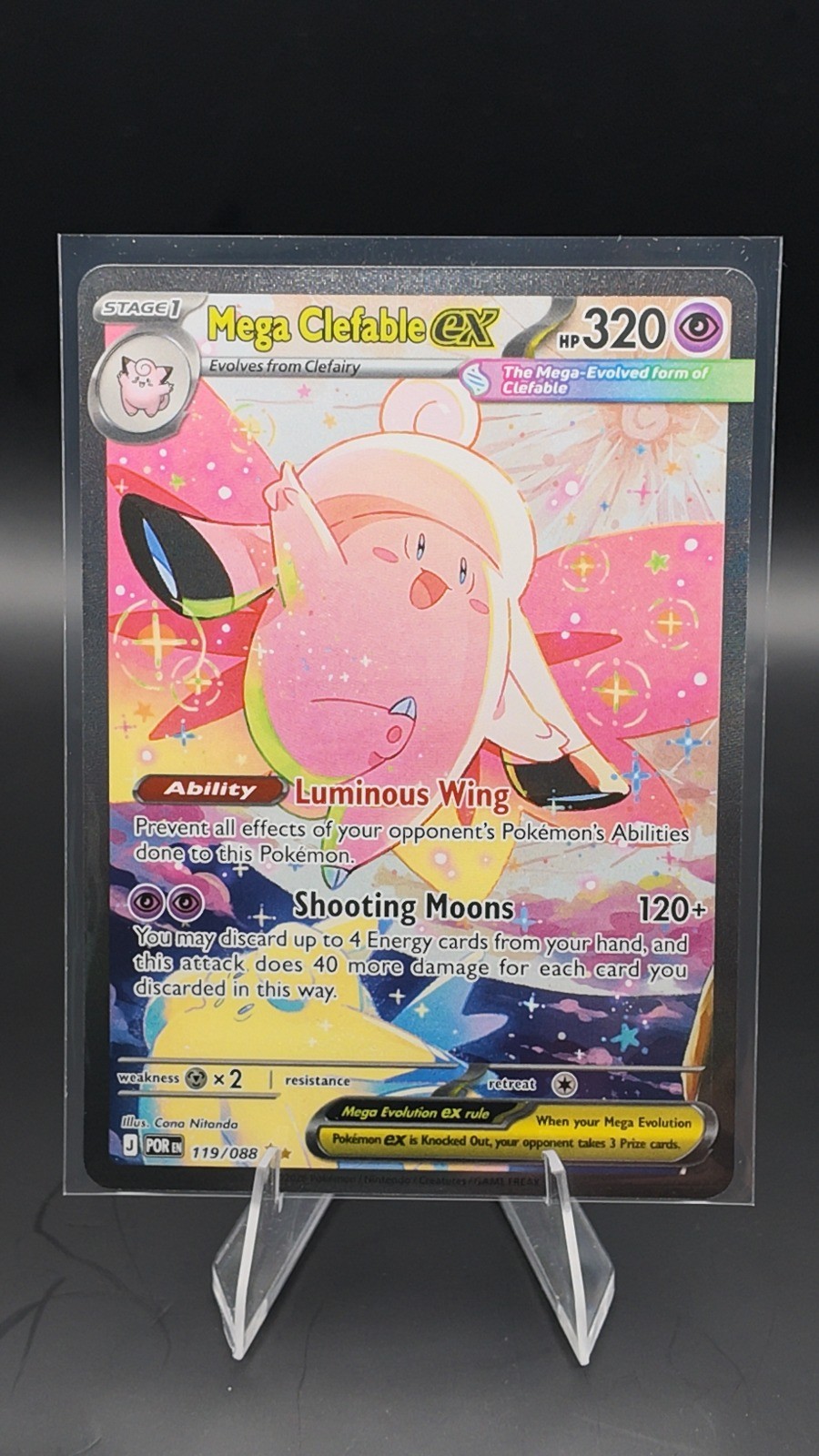 Mega Clefable ex Holo Special Illustration Rare ME03: Perfect Order 119/088 NM