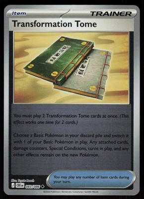 Transformation Tome 083/086 Uncommon Chaos Rising Pokemon Reverse Holo Near Mint