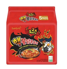 Samyang Spicy Ramen Noodles 4.94 Oz Pack of 5 Chewy Korean Instant Noodles