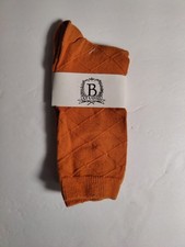 b studio -women's socks - orange- Cashmere Blend - Made in USA **H2**