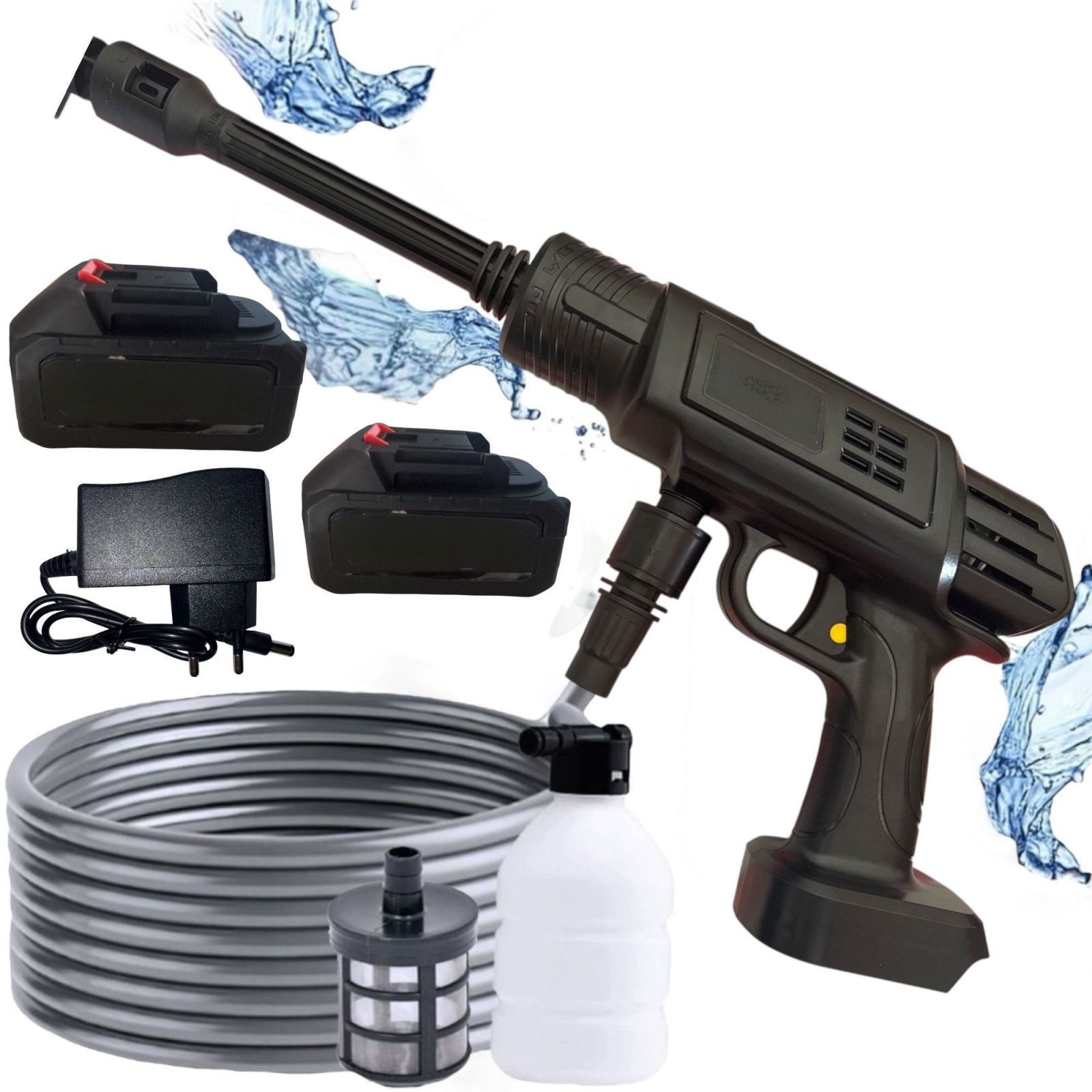 Idropulitrice Portatile a doppia Batteria 48V 140W Alta Pressione 3L/min Auto Mo